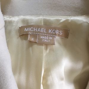 Michael Kors Long White Winter Coat Size 4 NWOT